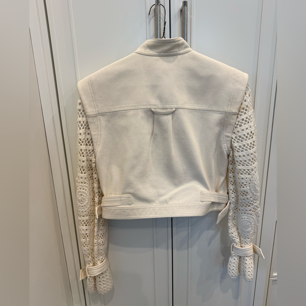 Veronica Beard Aylin Crochet-Sleeve Jacket – Size  small 4/6 - Picture 9 of 15